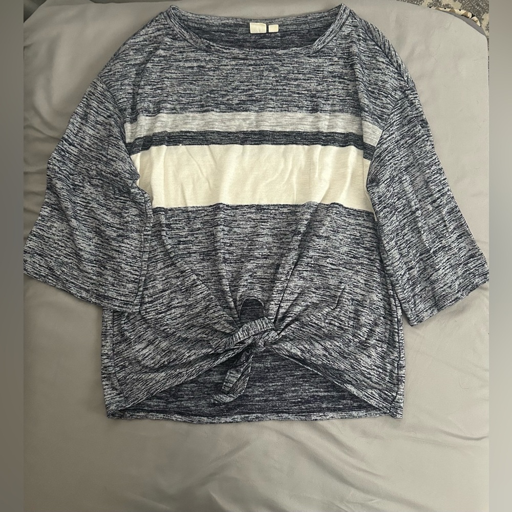 GAP tie front modal knit shirt